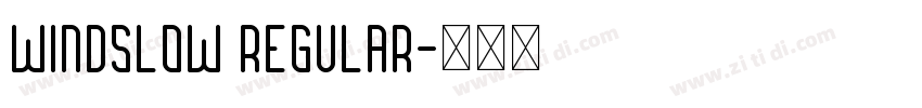 Windslow Regular字体转换
